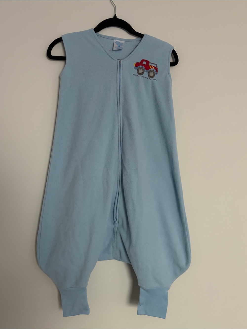 HALO SleepSack Big Kids 2-3T Blue Fleece Truck Toddler Wearable Blanket